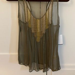 Greylin sheer tank top